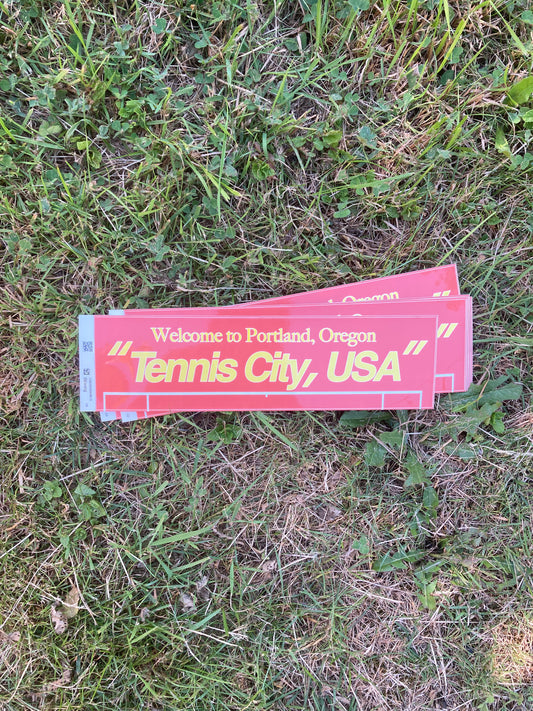 Tennis City. USA Sticker